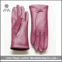 Frauen fancy rosa Brautkleid Leder Handschuhe